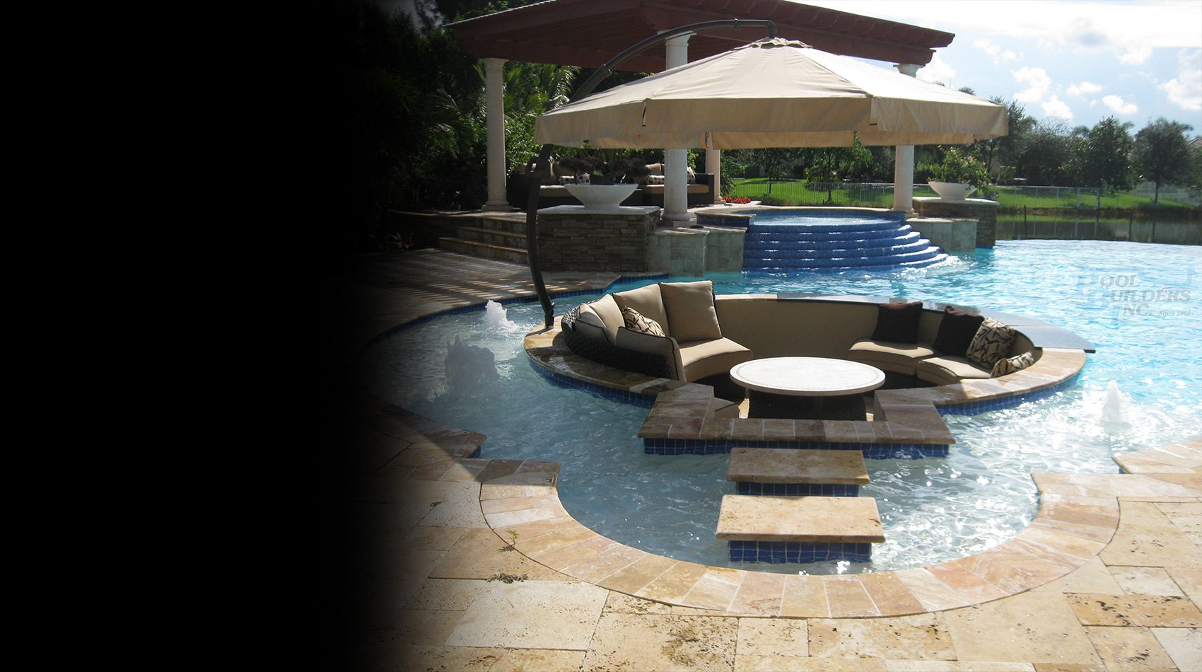Contemporary pool with modern detailing